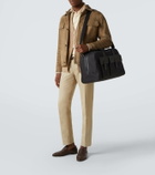 Brioni Leather-trimmed duffel bag