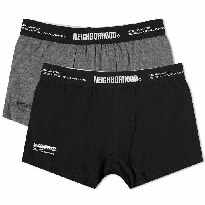 Photo: Neighborhood Men's Classic Boxers - 2 Pack in Black/Grey