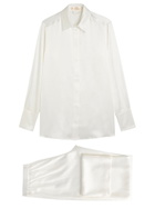 Olivia Von Halle Bacall Silk Pyjama set Ivory