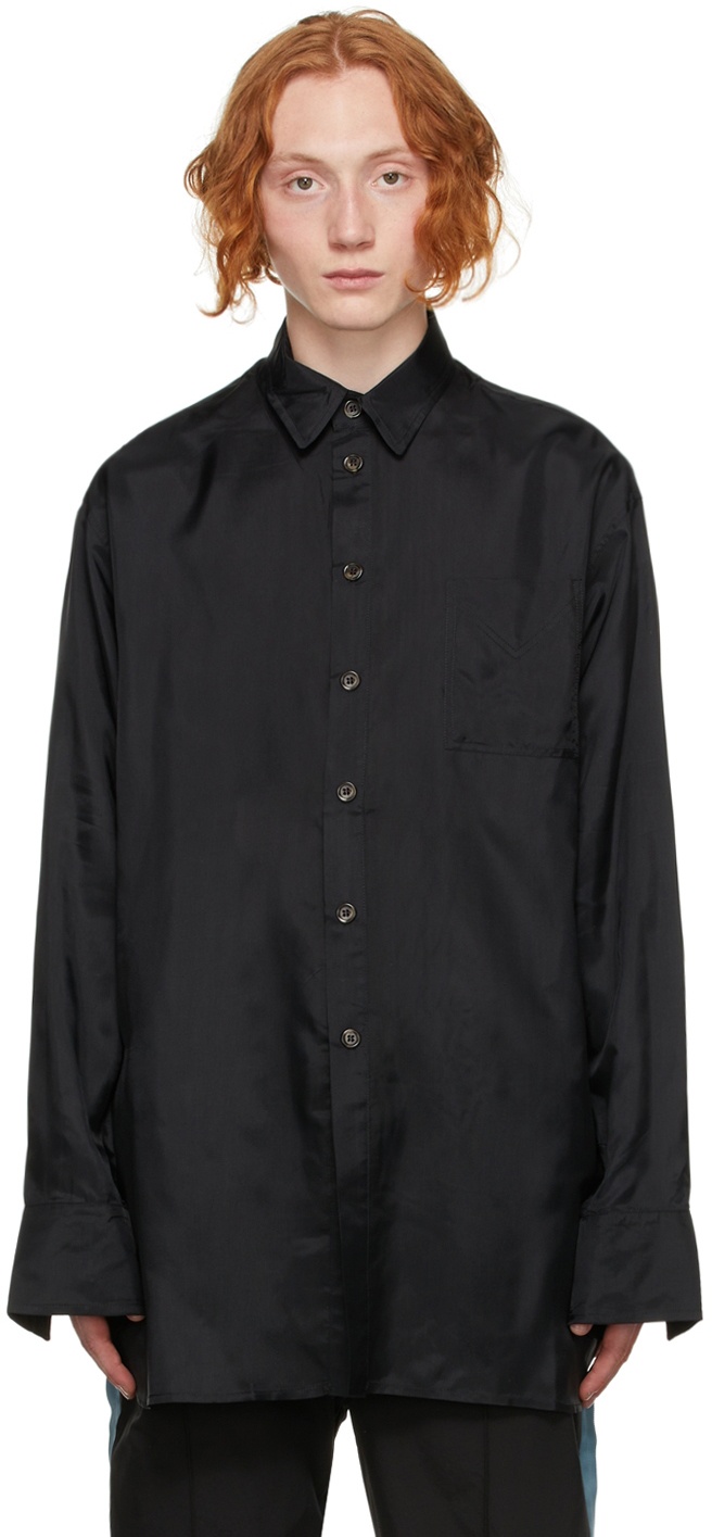 Photo: Boramy Viguier Black Satin Victorian Shirt