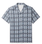 Officine Generale - Dario Camp-Collar Tie-Dyed Cotton Shirt - Gray