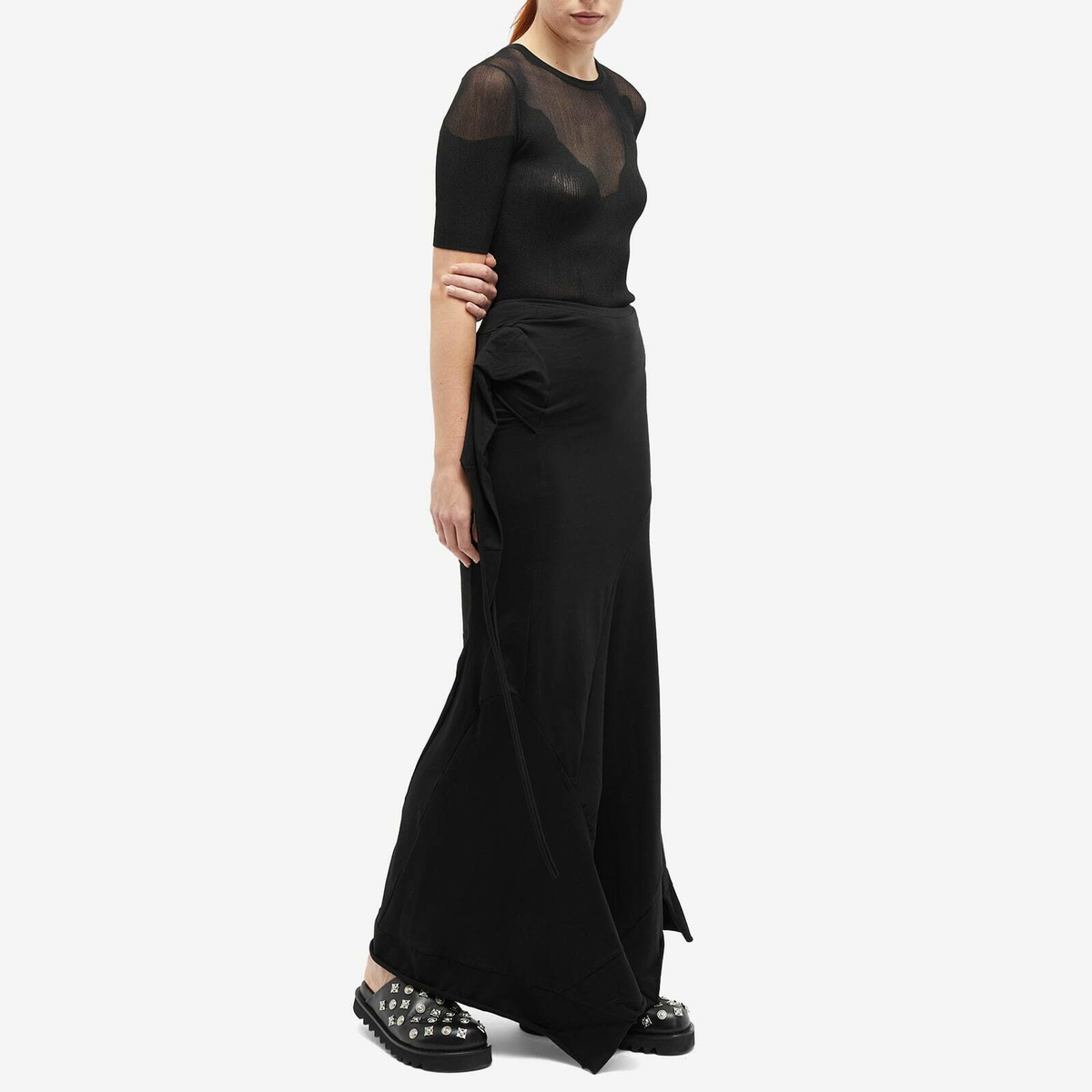 Ottolinger Women's Asymmetric Maxi Skirt in Black Ottolinger