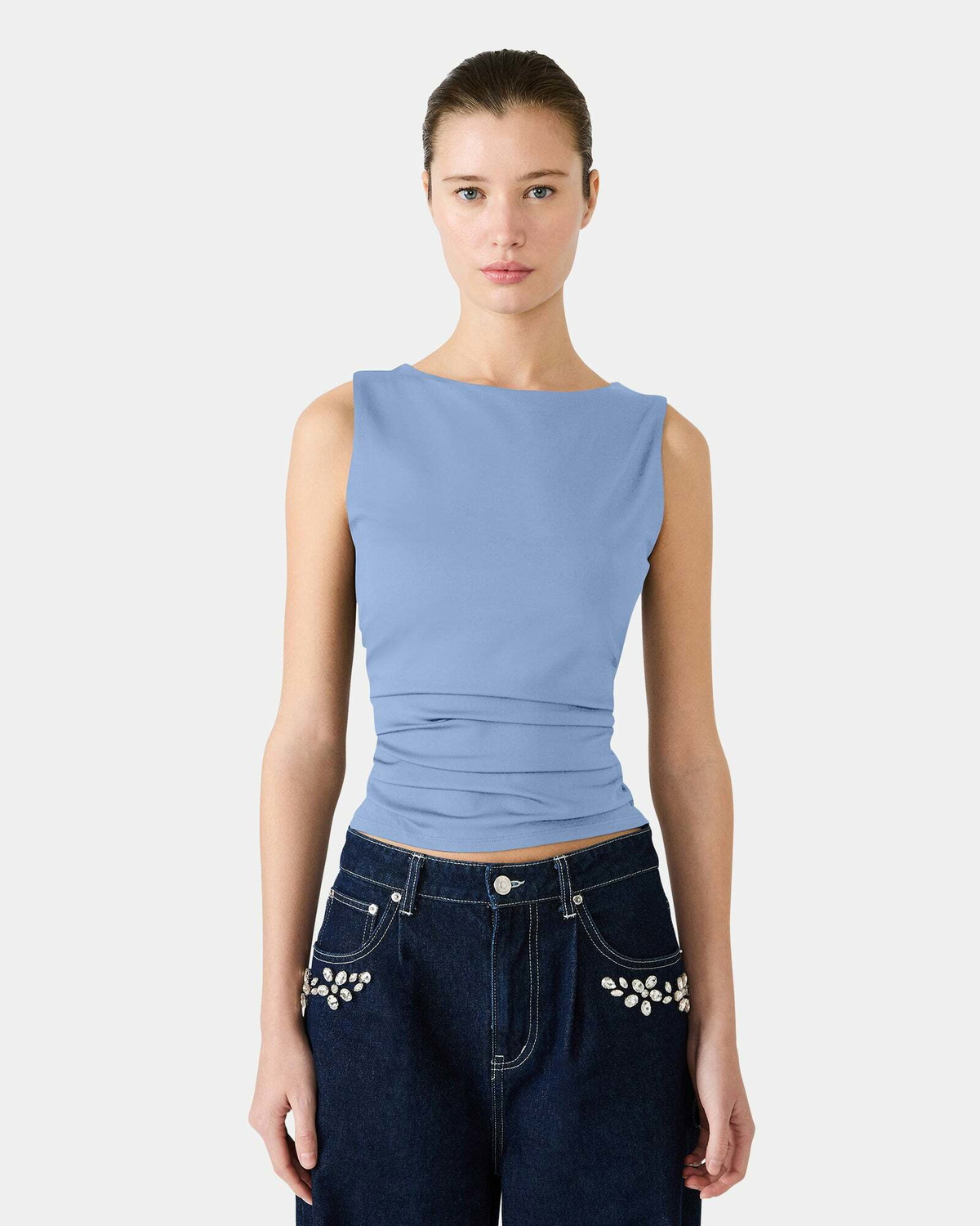 Steve Madden Adair Knit Top in Blue