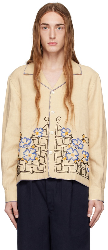 Photo: Bode Beige Himalayan Poppy Shirt