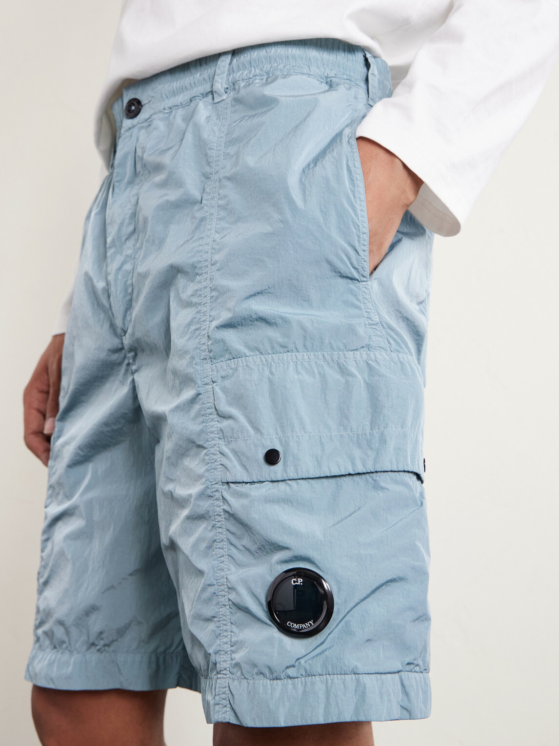 C.P. Company - Straight-Leg Nylon Cargo Shorts - Blue