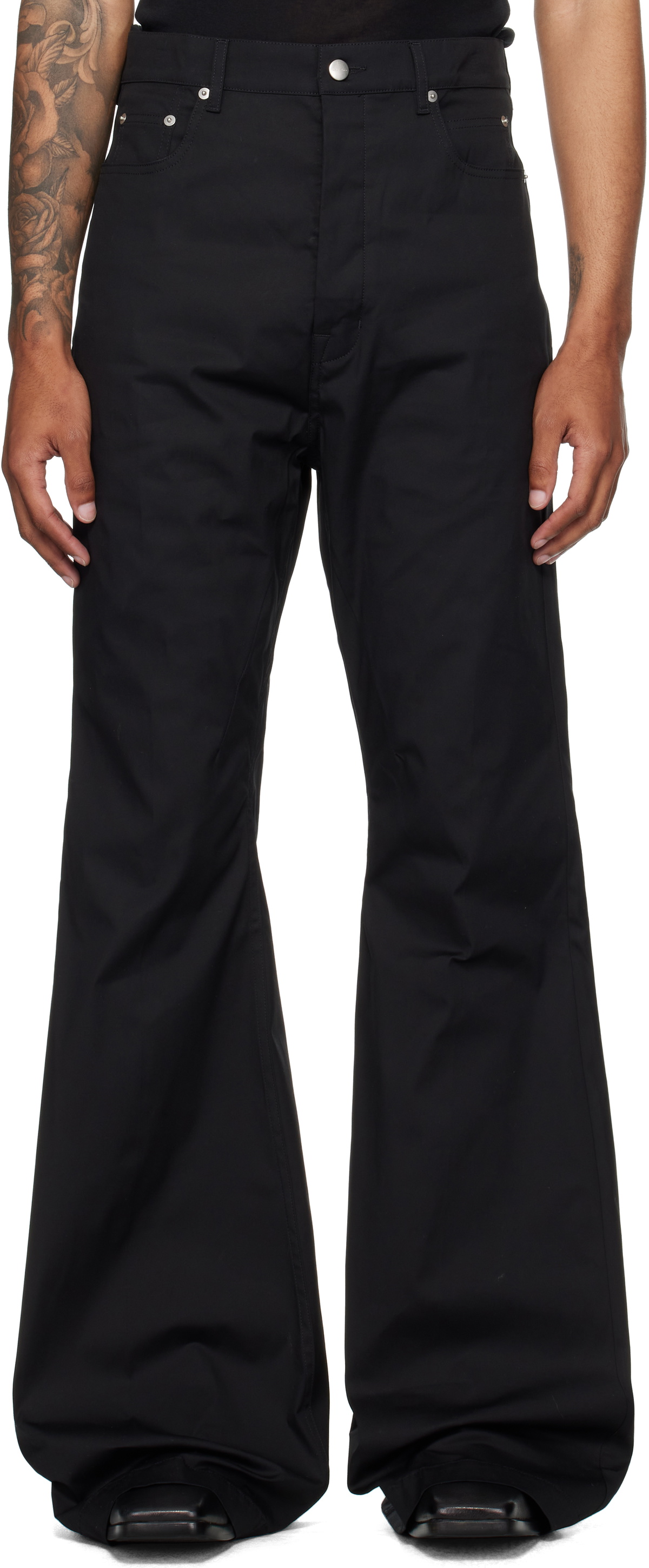 Rick Owens Black Concordians Bolan Bootcut Trousers Rick Owens