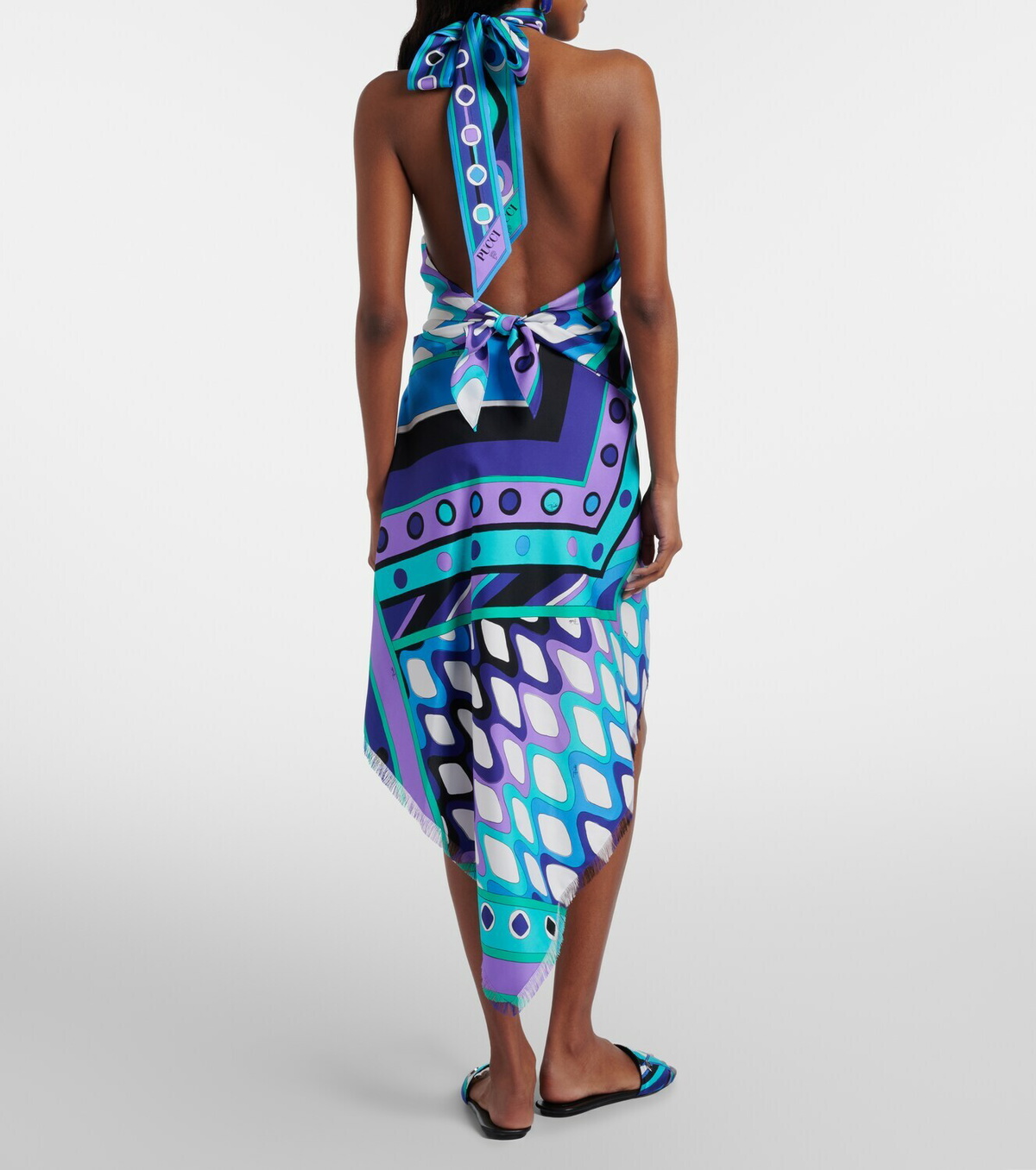 Pucci Vivara silk twill midi skirt