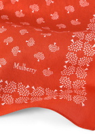 Mulberry Printed Cotton Scarf - Orange - One Size