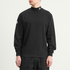 Malbon Men's Upland Mock Neck Long Sleeve T-shirt in Black