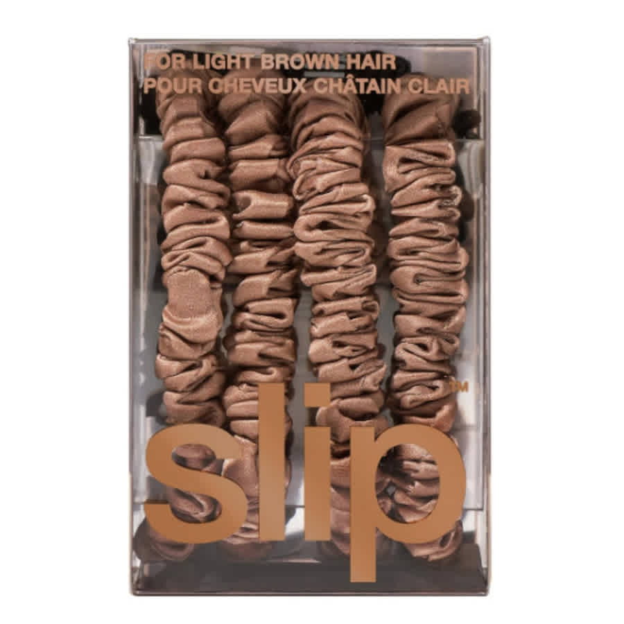 Slip Skinny Silk Light Brown Scrunchies
