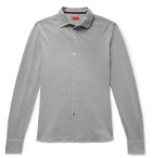 Isaia - Slim-Fit Cotton-Piqué Shirt - Gray