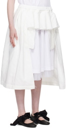 Black Comme des Garçons White Cutout Miniskirt