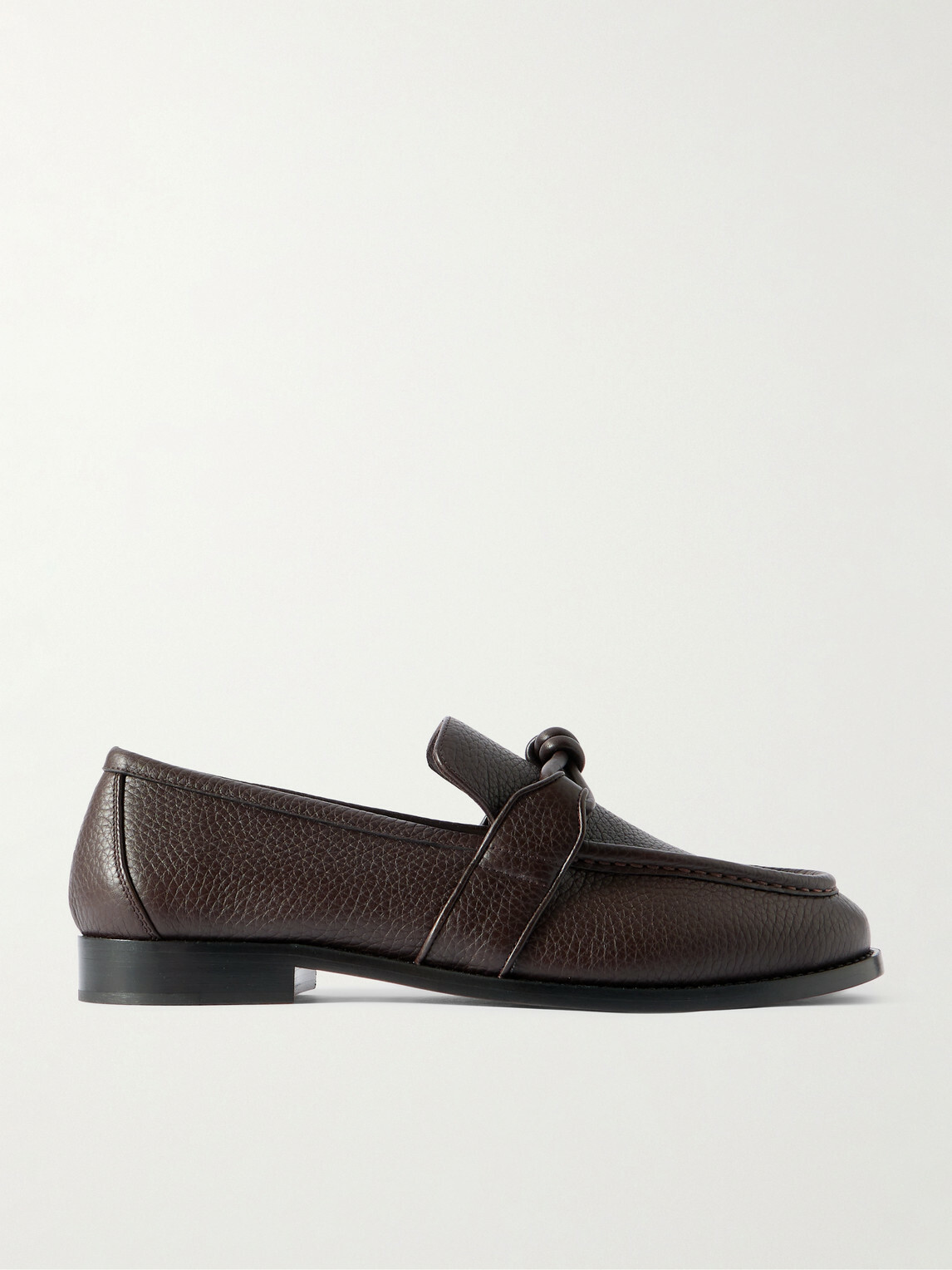 Bottega Veneta - Astaire Knot-Detailed Full-Grain Leather Loafers - Brown