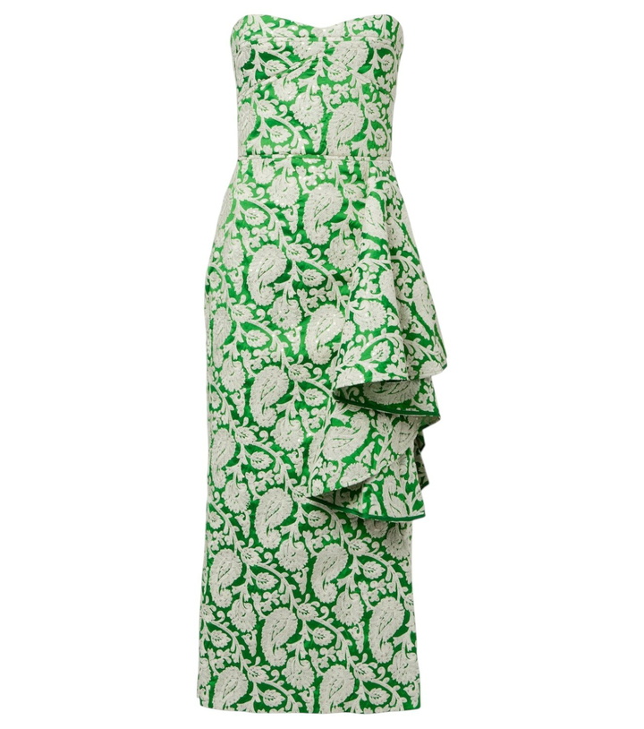 Photo: Johanna Ortiz Draped paisley midi dress