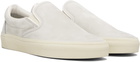 TOM FORD Gray Nubuck Jude Slip On Sneakers