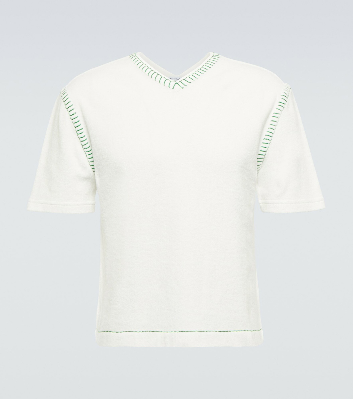 Bottega Veneta - Embroidered v-neck T-shirt Bottega Veneta