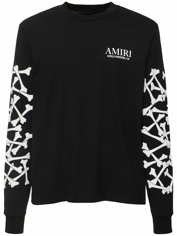 Photo: AMIRI Bones Stacked Cotton Long Sleeve T-shirt
