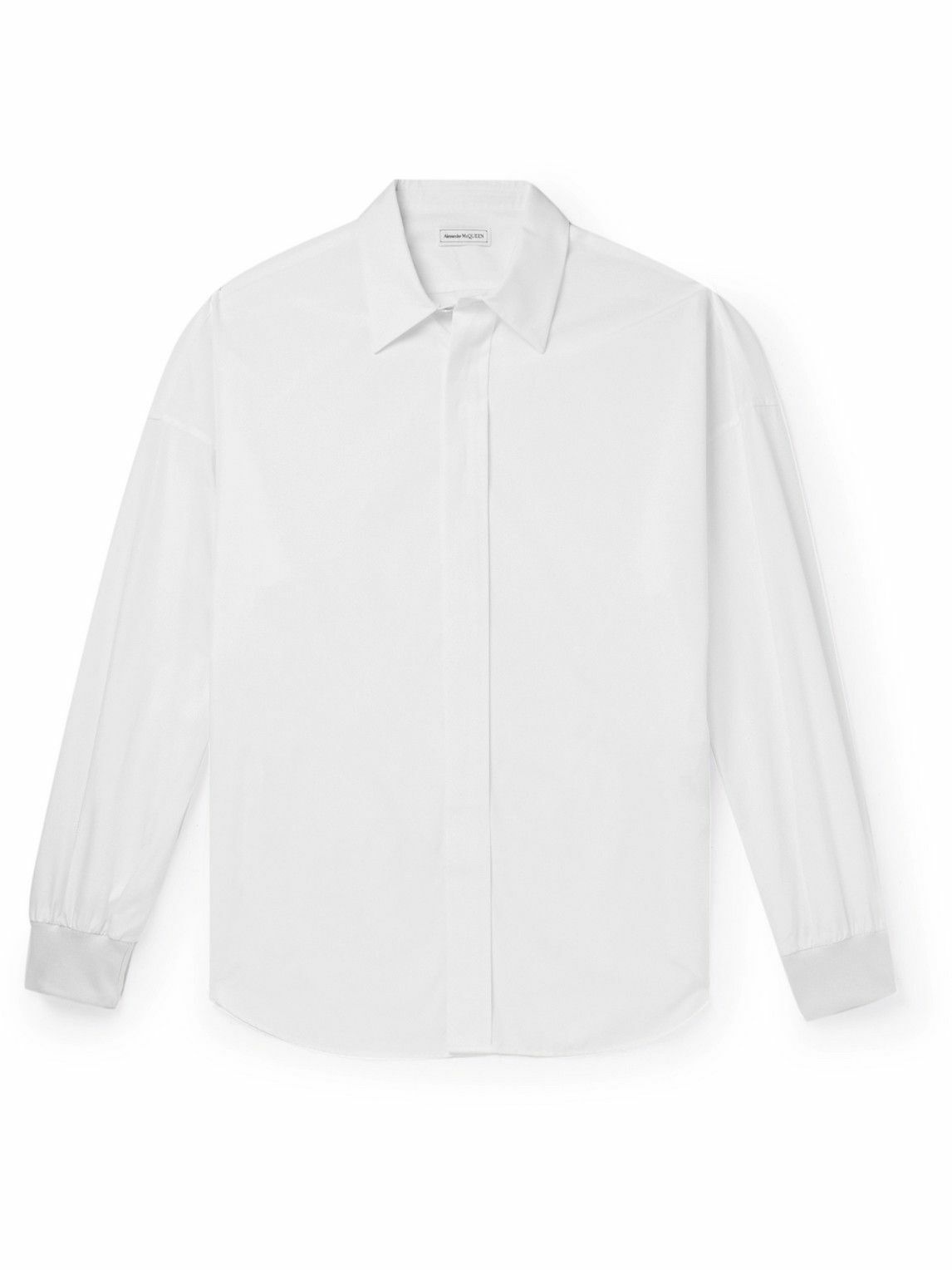 Alexander McQueen - Cotton-Poplin Shirt - White Alexander McQueen