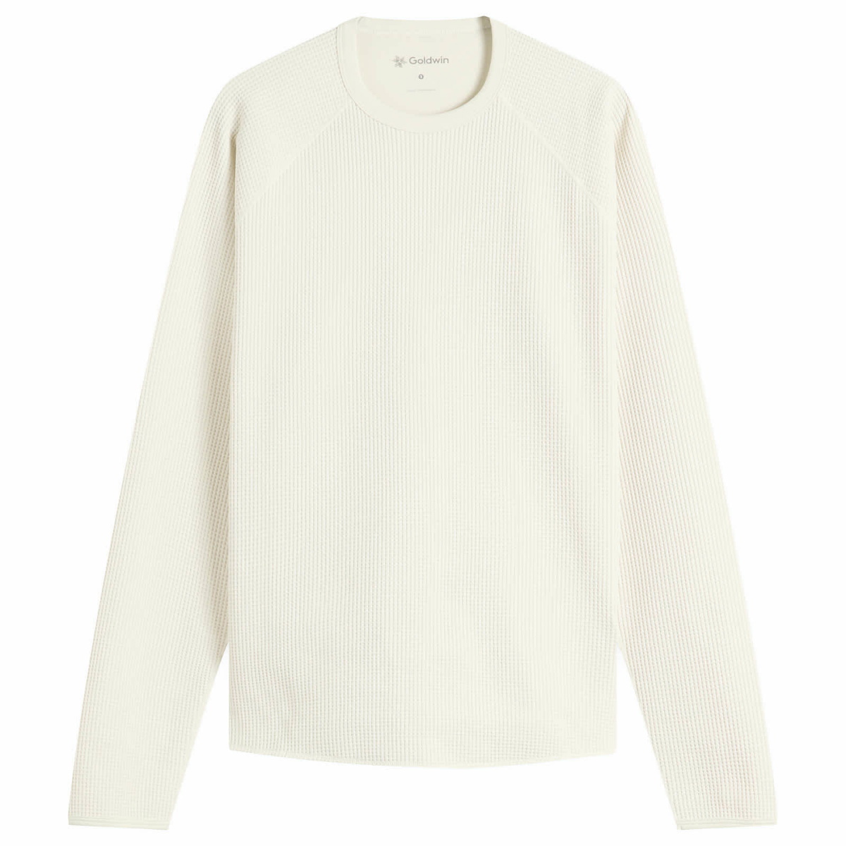 Goldwin Men's Waffle Light Long Sleeve T-Shirt in Ivory