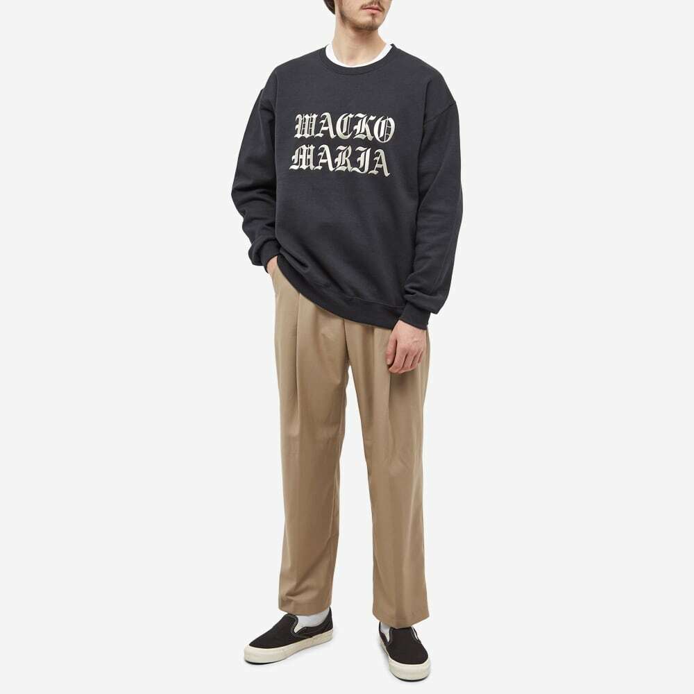 Wacko Maria Men's Type 1 Crew Sweat in Black Wacko Maria