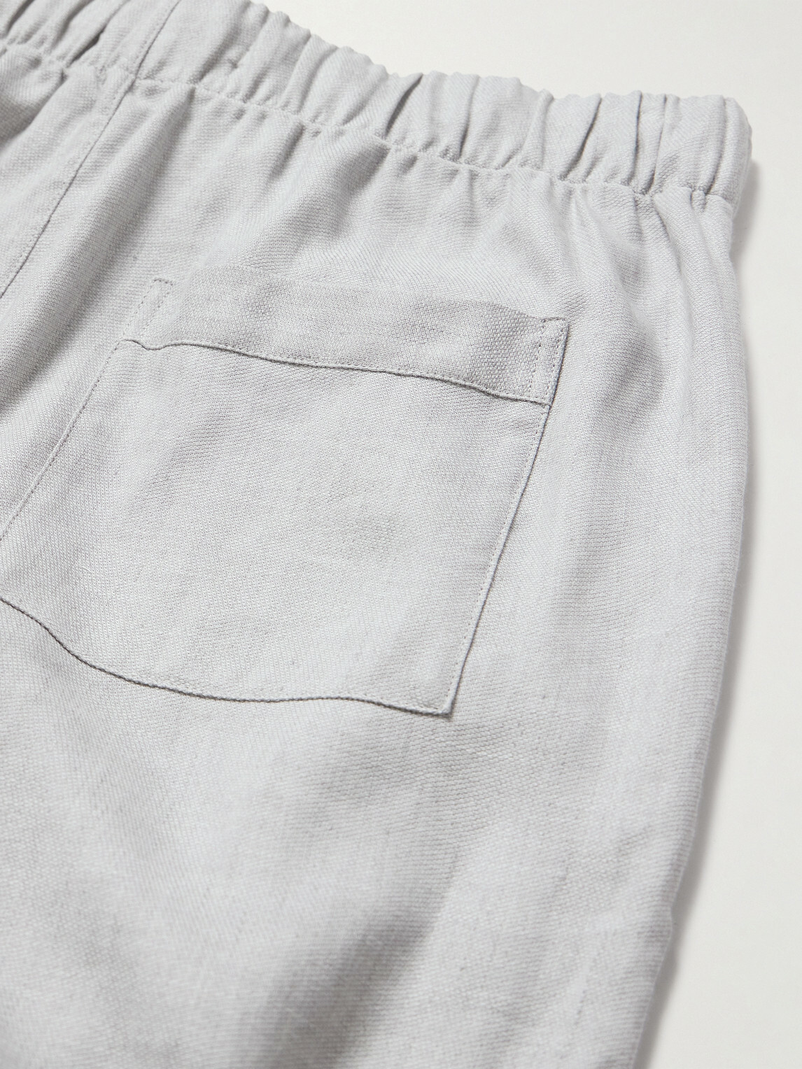 Frescobol Carioca - Luan Straight-Leg Linen and Cotton-Blend Drawstring Trousers - Gray