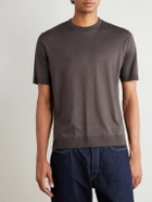 Altea - Cecil Lyocell and Cotton-Blend Jersey T-Shirt - Brown