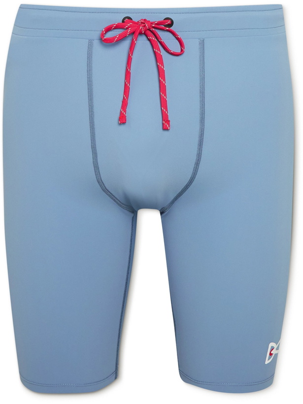 Photo: DISTRICT VISION - TomTom Tight Stretch Tech-Shell Shorts - Blue