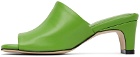 LOW CLASSIC Green Slide Heeled Sandals