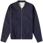 AMI Men's Zipped Bomber Jacket in Nautic Blue