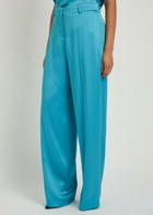 Stella Mccartney Wide-leg Satin Trousers Blue