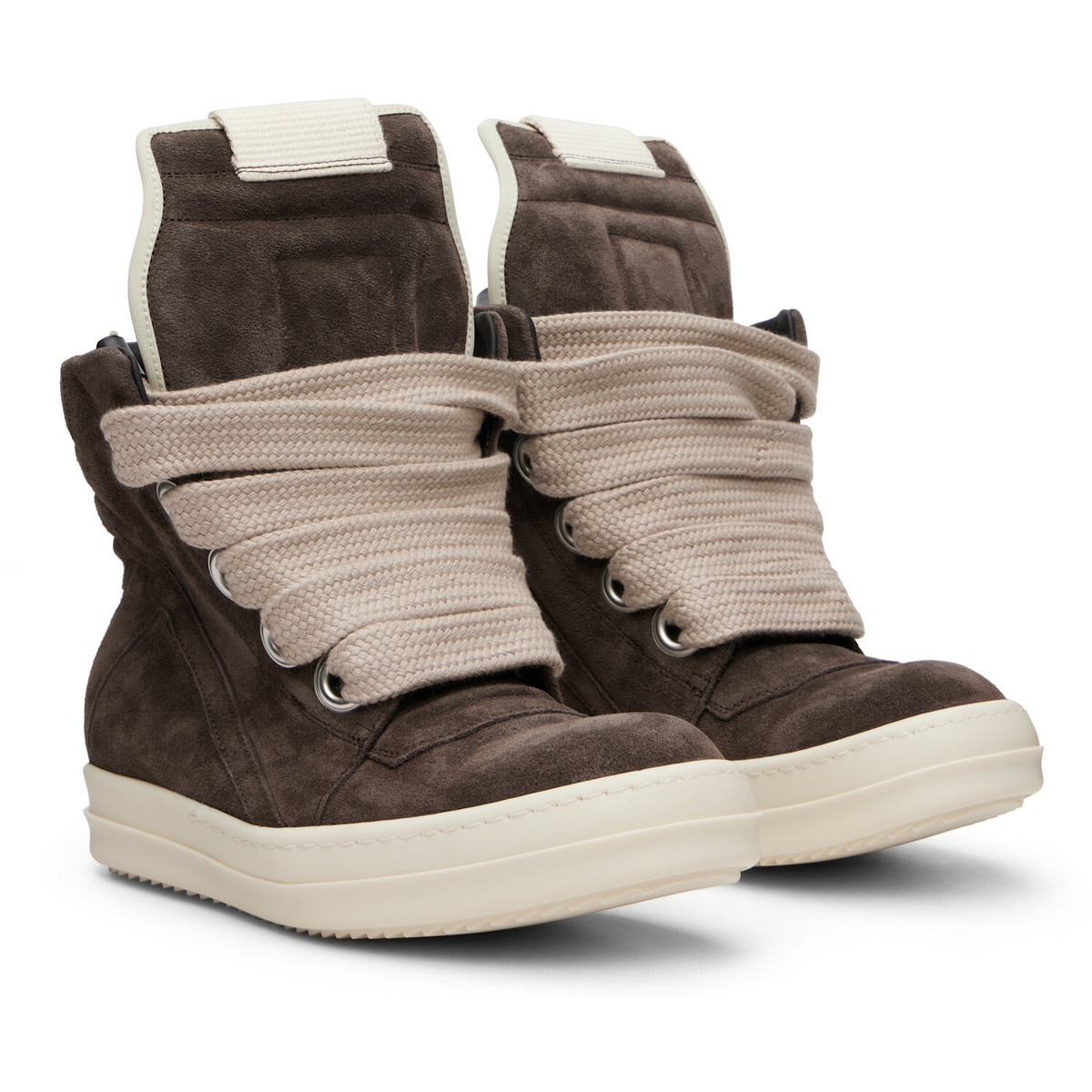 Rick Owens Brown Tower Jumbolace Geobasket Sneakers