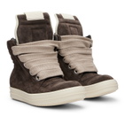 Rick Owens Brown Tower Jumbolace Geobasket Sneakers