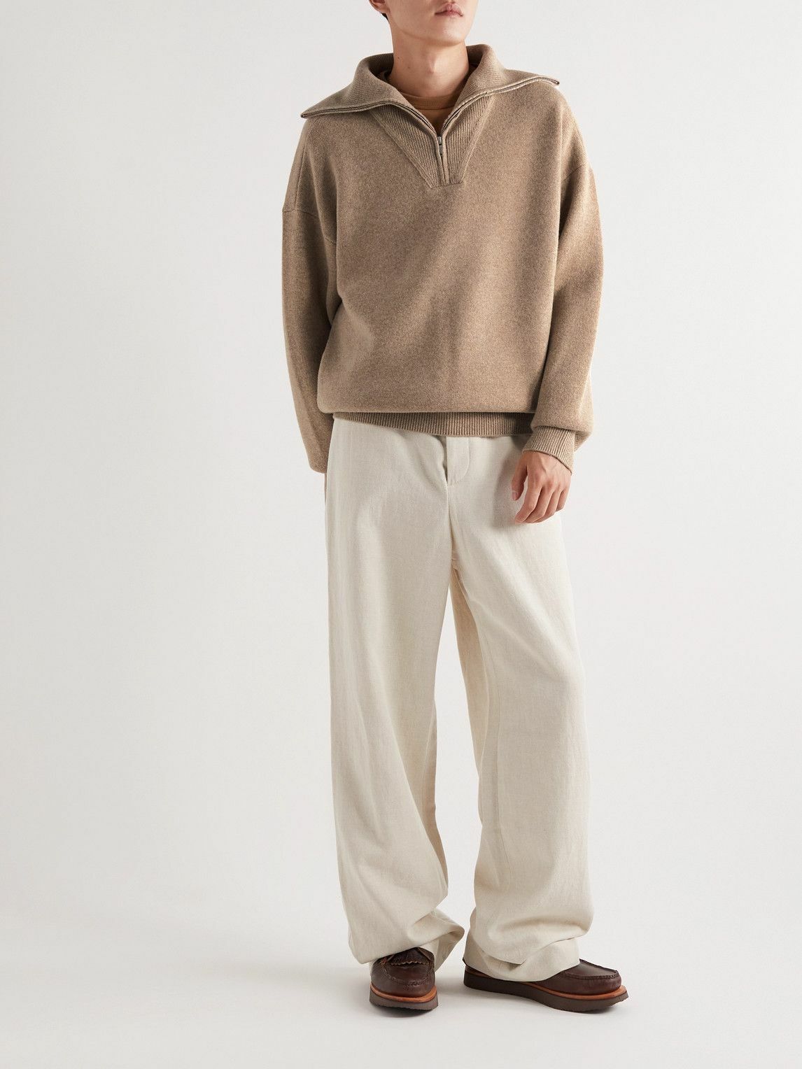 Isabel Marant - Lewin Merino Wool-Blend Half-Zip Sweater