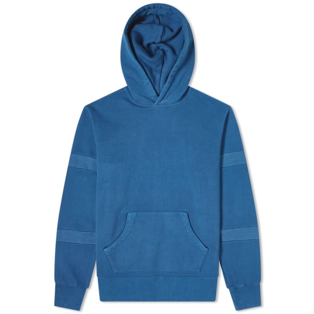 Blue Blue Japan Panel Hoody Blue Blue Japan