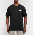 Y,IWO - Printed Cotton-Jersey T-Shirt - Black