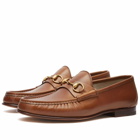 Gucci Men's Roos Classic Horse Bit Loafer in Brown