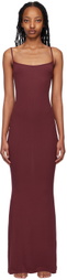 SKIMS Red Soft Lounge Slip Maxi Dress