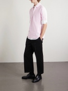 Thom Browne - Logo-Appliquéd Striped Cotton-Piqué Polo Shirt - Pink