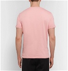 Alexander McQueen - Slim-Fit Embroidered Cotton-Jersey T-Shirt - Men - Pink