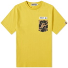 A Bathing Ape Men's Ursus Camo Pocket T-Shirt in Yellow