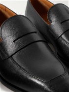 HUGO BOSS - Lisbon Textured-Leather Penny Loafers - Black