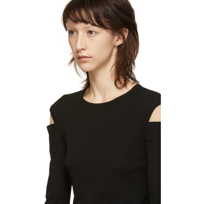 Helmut Lang Black Slash Long Sleeve T-Shirt Helmut Lang