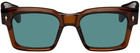 JACQUES MARIE MAGE Brown Limited Edition Kaine Sunglasses