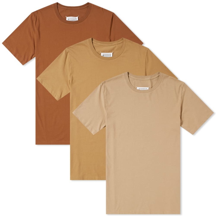 Photo: Maison Margiela 10 Tee - 3 Pack Brown