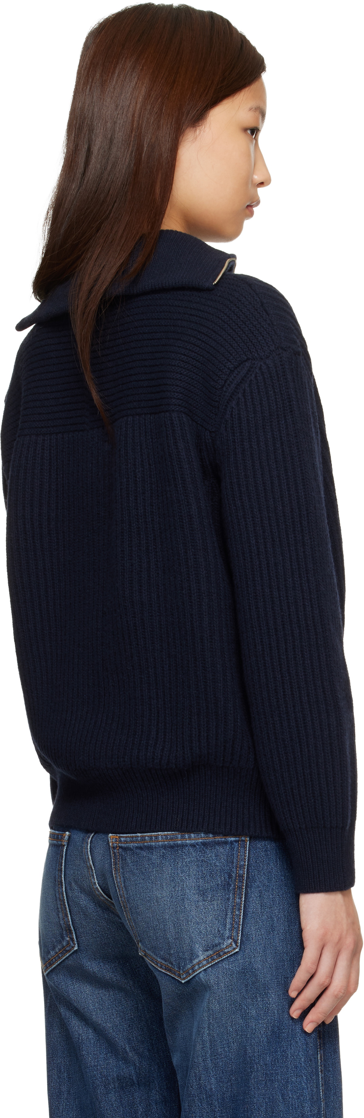 ANINE BING Navy Sammy Track Jacket
