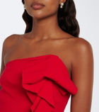 Roland Mouret Ruffled wool and silk cady corset