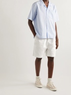 Universal Works - Straight-Leg Pleated Cotton-Twill Bermuda Shorts - Neutrals