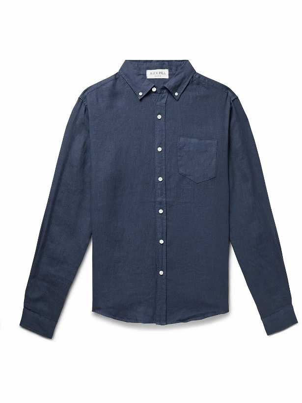Photo: Alex Mill - Mill Button-Down Collar Linen Shirt - Blue