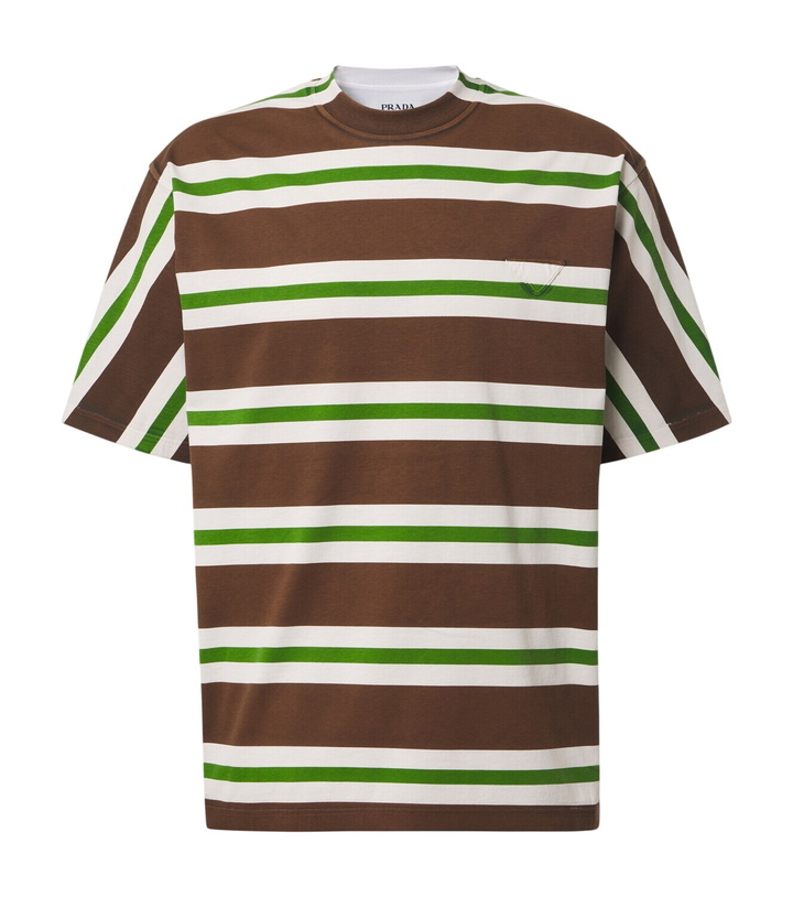 Photo: Prada Striped cotton jersey T-shirt
