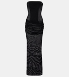 Alex Perry Sheer strapless corset dress